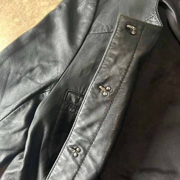 Comptoir Leather Moto Jacket Size 36 C28 - Picture 7 of 10